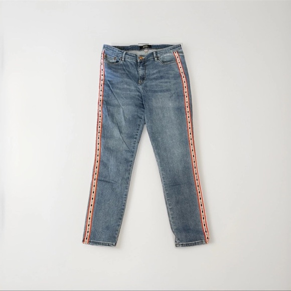 Diesel Women’s Jeans 34x30 Y2K Side Stripe Logo Vintage Mid Rise Denim - Picture 1 of 8